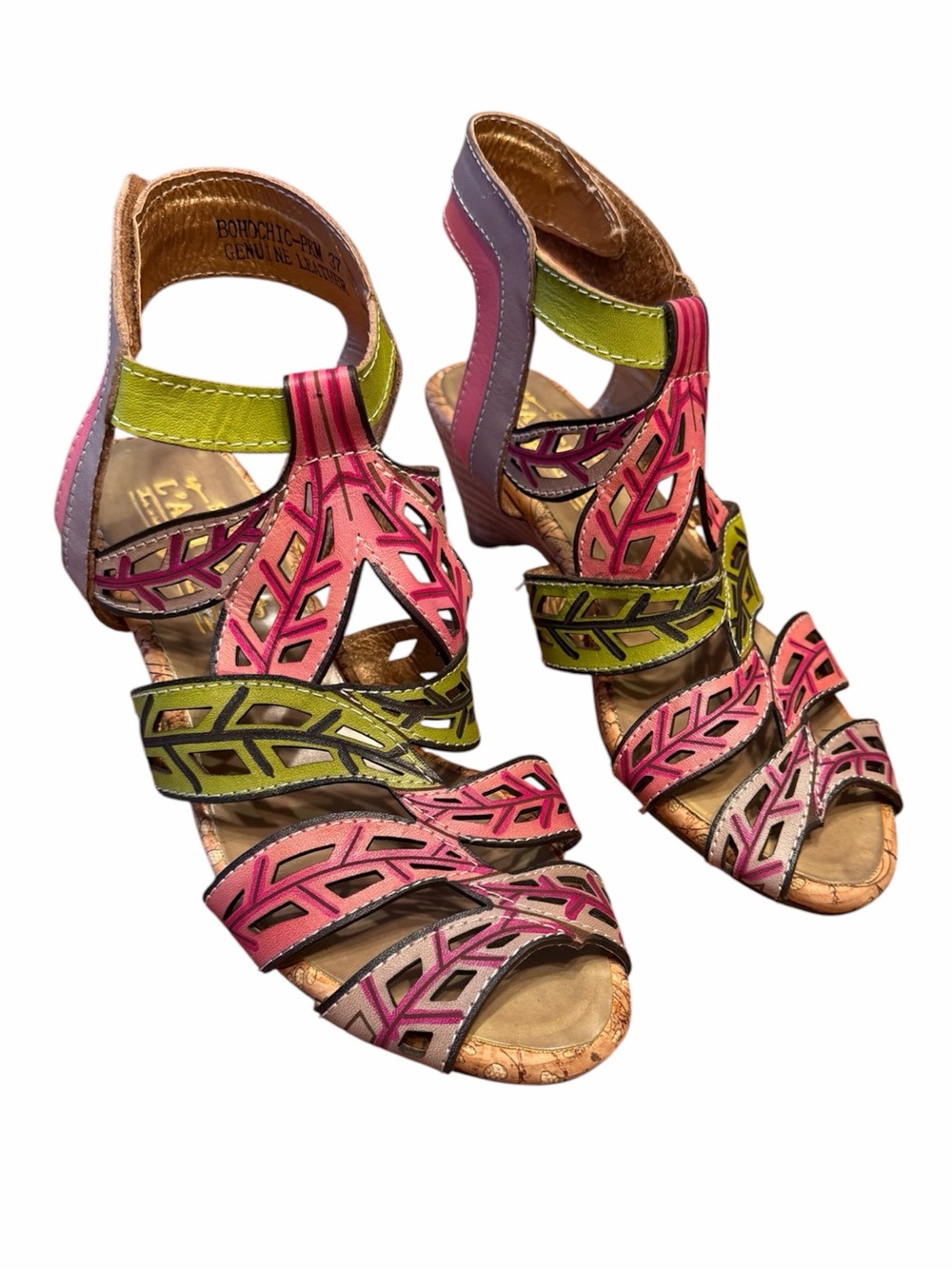 L'ATISTE Spring Step BohoChic Leather Sandals Size EU 37 - Picture 2 of 8
